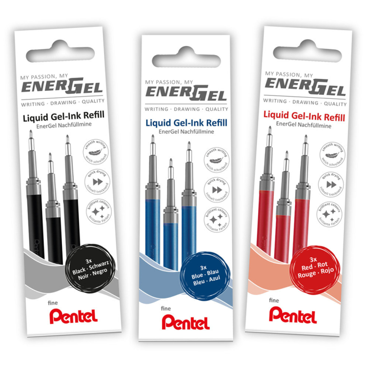 Refill Energel 3-pack 0.5 in de groep Pennen / Accessoires voor pennen / Vullingen en refills bij Voorcrea (129519_r)