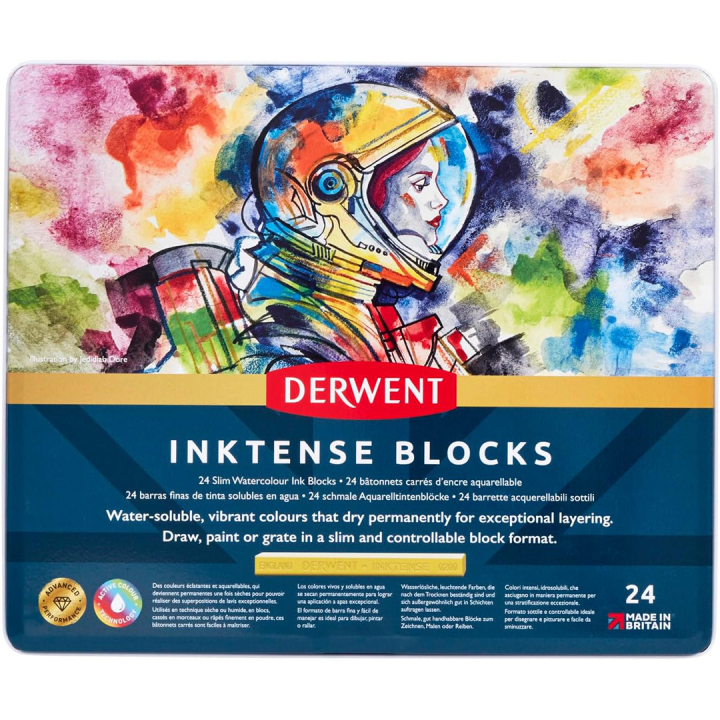 Inktense Blocks 24-set in de groep Pennen / Kunstenaarspotloden en -stiften / Aquarelpotloden bij Voorcrea (129545)