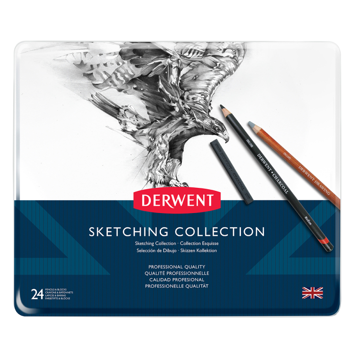 Sketching Collection 24-set in de groep Kunstenaarsmateriaal / Krijt en potloden / Houtskoolpotloden en houtskool bij Voorcrea (129575)