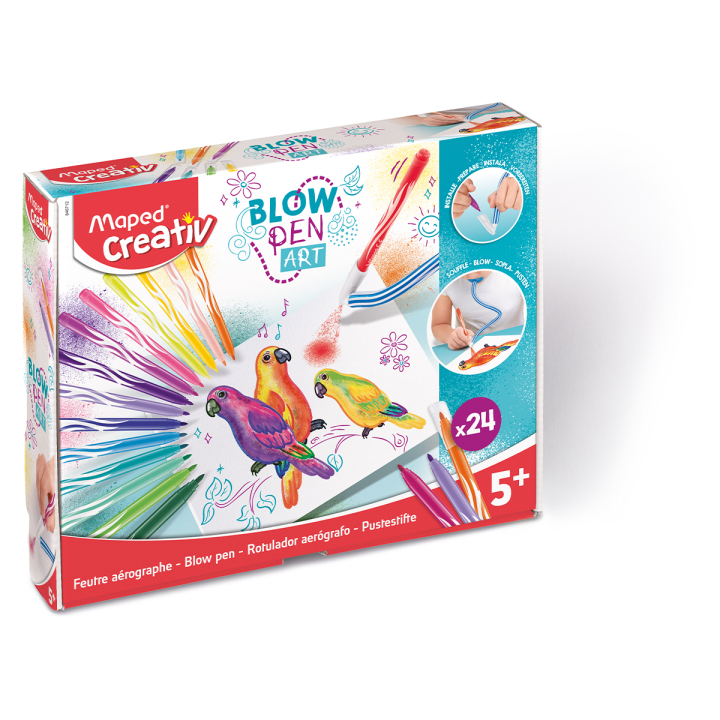 Blow Pen Art Kit in de groep Kids / Kinderpotloden en -stiften / Viltstiften voor kinderen bij Voorcrea (129634)