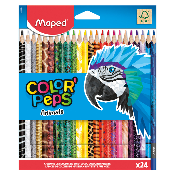 Kleurpotloden Color Peps Animal 24-pack in de groep Kids / Kinderpotloden en -stiften / Kleurpotloden voor kinderen bij Voorcrea (129648)