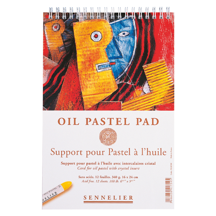 Oil Pastel Pad 340g 16x24cm 12 sheets in de groep Papier & Blokken / Tekenblokken / Pastelpapier bij Voorcrea (129825)
