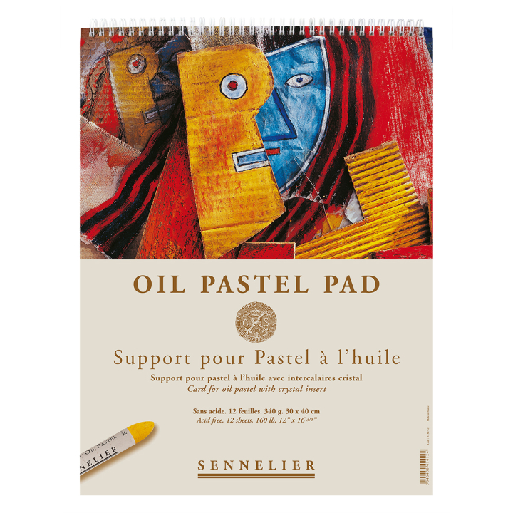 Oil Pastel Pad 340g 30x40cm 12 sheets in de groep Papier & Blokken / Tekenblokken / Pastelpapier bij Voorcrea (129827)