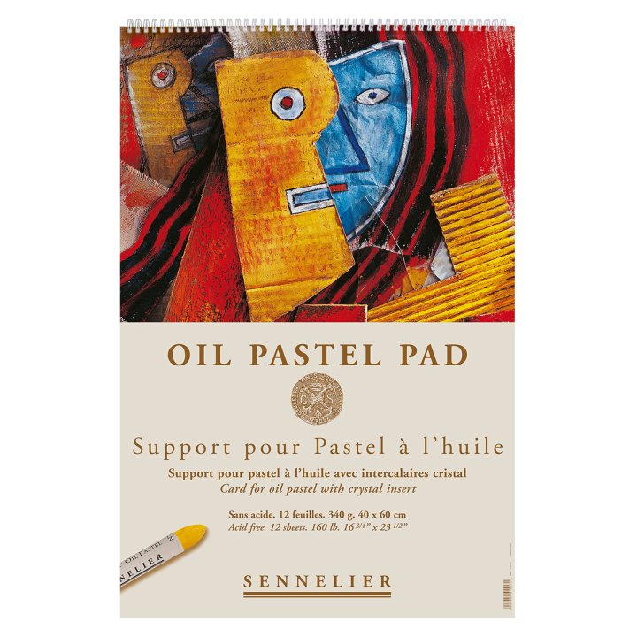 Oil Pastel Pad 340g 40x60cm 12 sheets in de groep Papier & Blokken / Tekenblokken / Pastelpapier bij Voorcrea (129828)