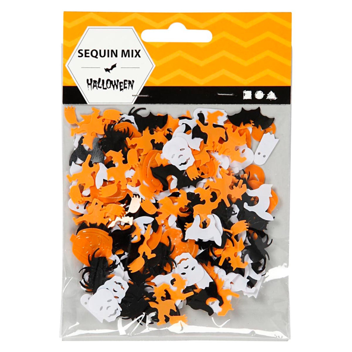 Pailletten Halloween 15 g in de groep Kids / Leuk en leerzaam / Knutselmateriaal voor kinderen / Glitter en pailletten bij Voorcrea (130001)