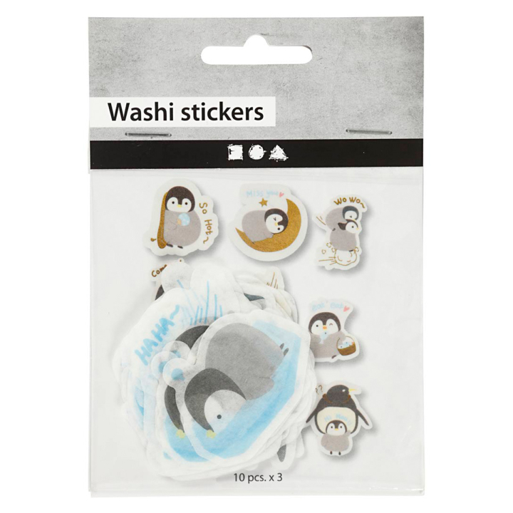 Washi Stickers Pinguïns in de groep Kids / Leuk en leerzaam / Stickers bij Voorcrea (130012)