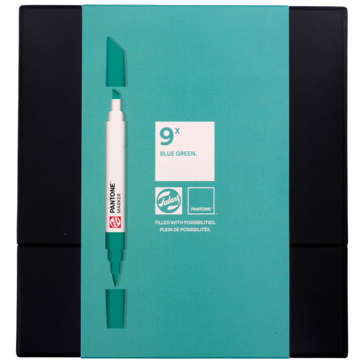 Marker 9-set Blue Green in de groep Pennen / Kunstenaarspotloden en -stiften / Illustratiemarkers bij Voorcrea (130486)
