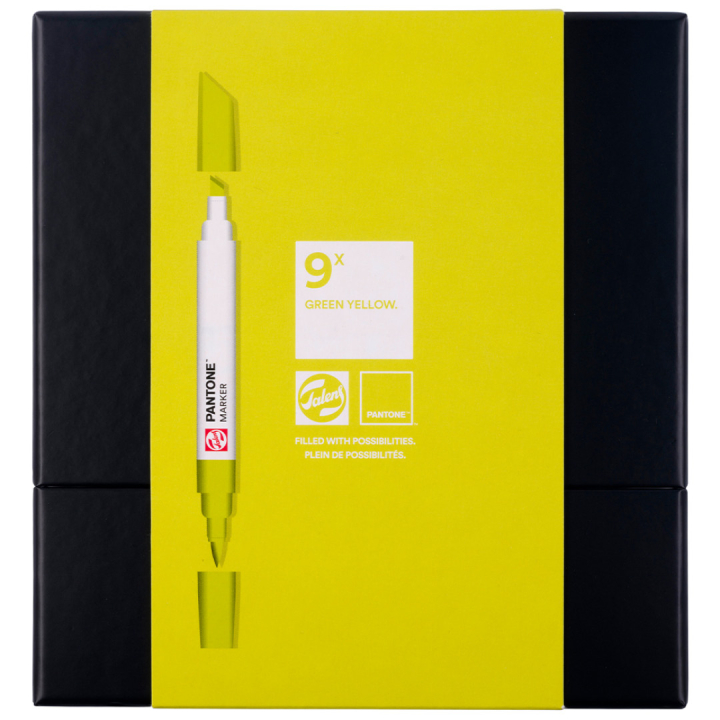 Marker 9-set Green Yellow in de groep Pennen / Kunstenaarspotloden en -stiften / Illustratiemarkers bij Voorcrea (130488)