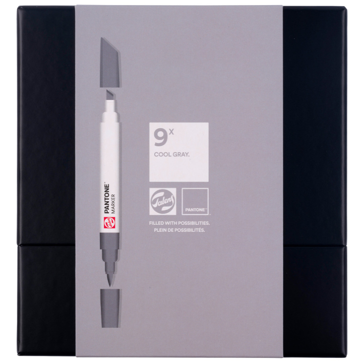 Marker 9-set Cool Gray in de groep Pennen / Kunstenaarspotloden en -stiften / Illustratiemarkers bij Voorcrea (130490)