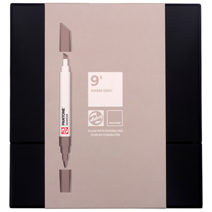Marker 9-set Warm Gray in de groep Pennen / Kunstenaarspotloden en -stiften / Illustratiemarkers bij Voorcrea (130491)