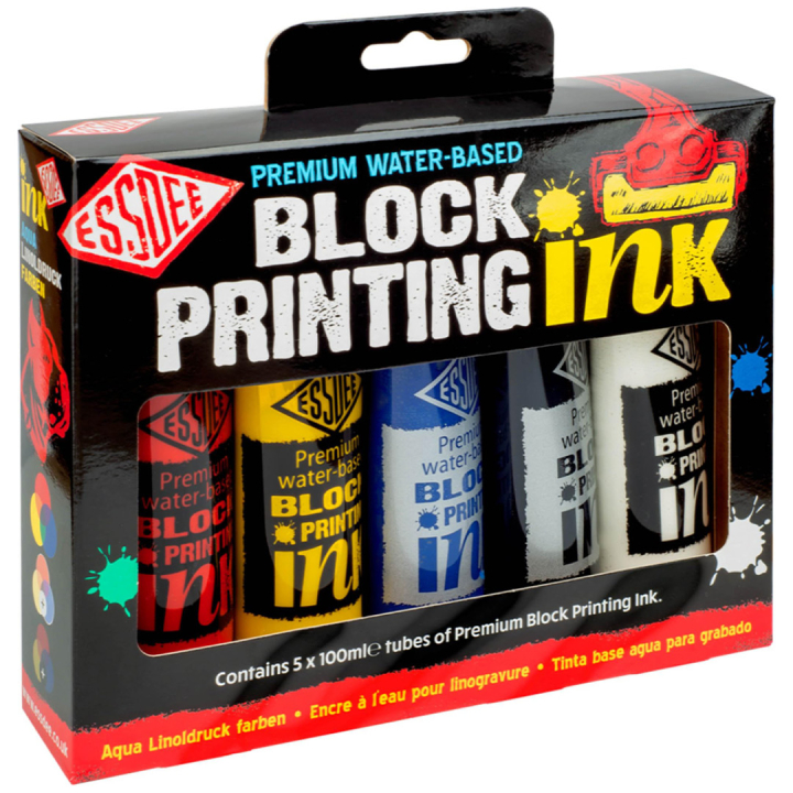 Linoleumkleur Basic 100 ml x 5 in de groep Creëren & Hobby / Techniken / Linoleumprints bij Voorcrea (130575)