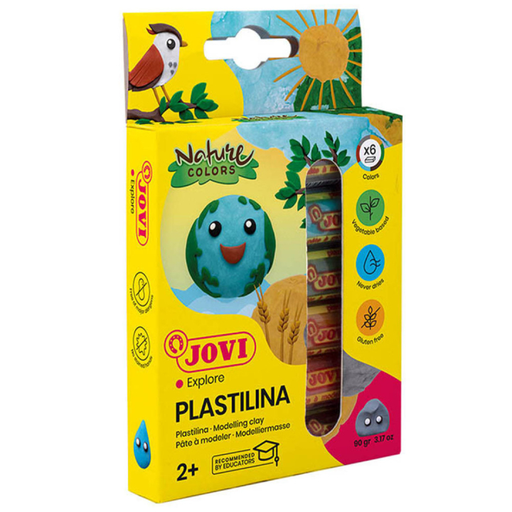 Plastilina Kleiset 6 stuks Nature 15 g in de groep Kids / Knutselspullen en verf voor kinderen / Klei voor kinderen / Plasticine bij Voorcrea (130620)
