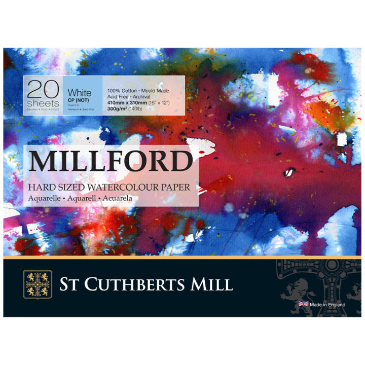 Millford Aquarelblok 410x310 mm 300g CP in de groep Papier & Blokken / Tekenblokken / Aquarelblokken bij Voorcrea (130637)