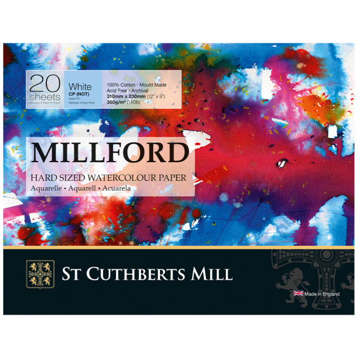 Millford Aquarelblok 310x230 mm 300g CP in de groep Papier & Blokken / Tekenblokken / Aquarelblokken bij Voorcrea (130638)