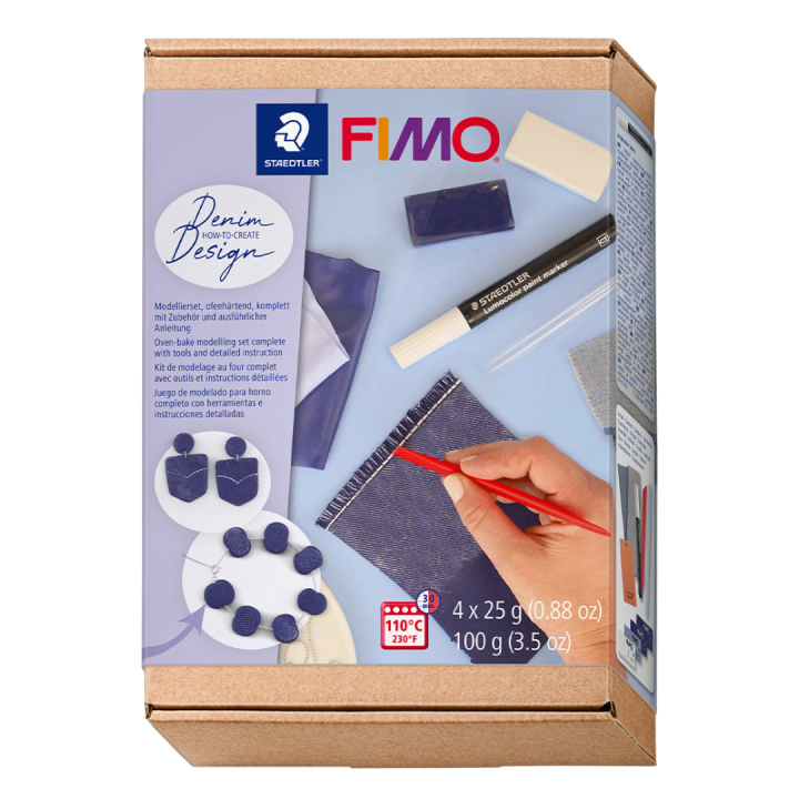 FIMO Soft kit Jeans Effect in de groep Creëren & Hobby / Creëren / Modelleren / Ovenhardende klei bij Voorcrea (130650)