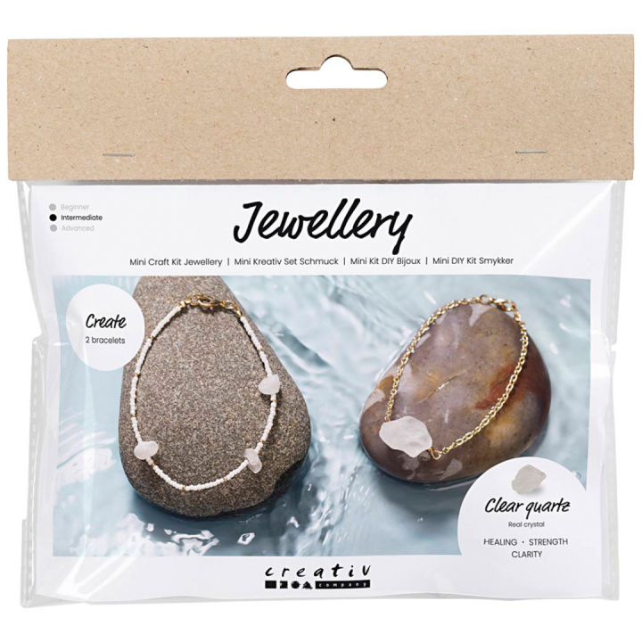 Mini DIY-kit Sieraden Bergkristal in de groep Kids / Leuk en leerzaam / Sieraden en parels / DIY-pakket bij Voorcrea (130692)