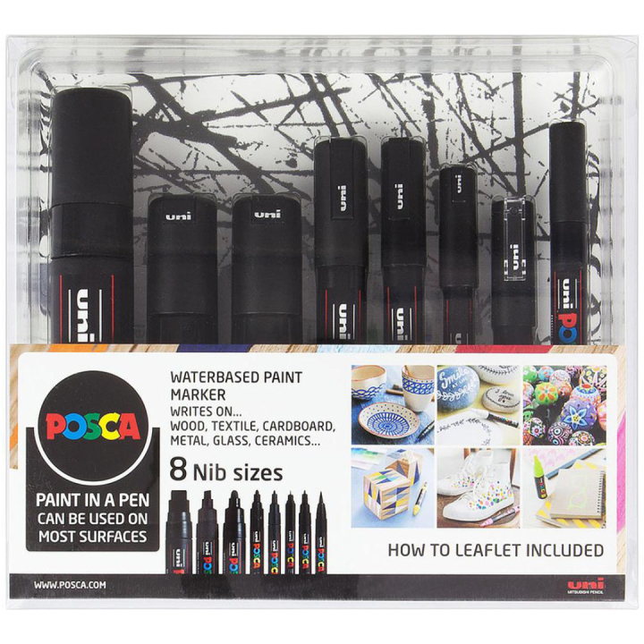 Black 8-set in de groep Pennen / Kunstenaarspotloden en -stiften / Acrylmarkers bij Voorcrea (130695)