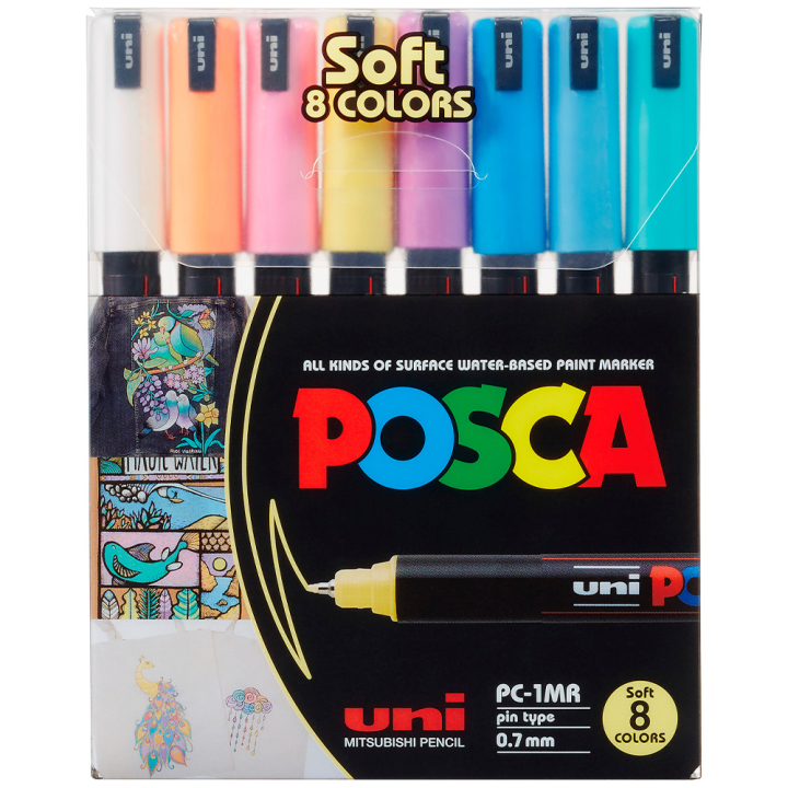PC-1MR Soft Colours 8-set in de groep Pennen / Kunstenaarspotloden en -stiften / Acrylmarkers bij Voorcrea (130696)