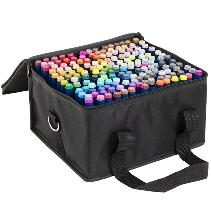 Dual Markers 168-set + opbergtas in de groep Pennen / Kunstenaarspotloden en -stiften / Illustratiemarkers bij Voorcrea (130721)