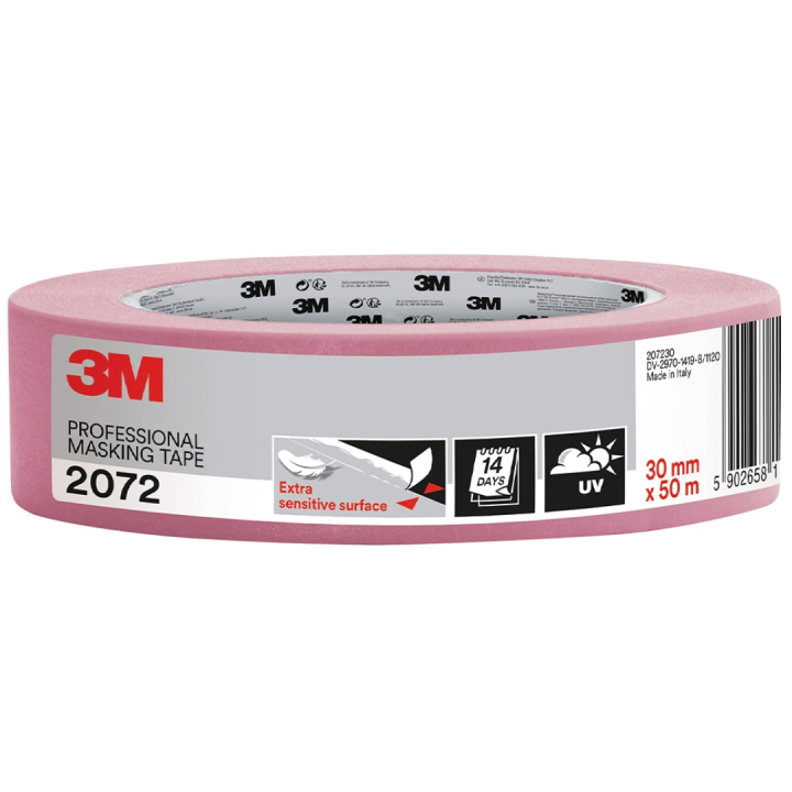 Professioneel Masking tape 2072 30mm in de groep Creëren & Hobby / Hobbytoebehoren / Plakband / Afplaktape bij Voorcrea (130734)