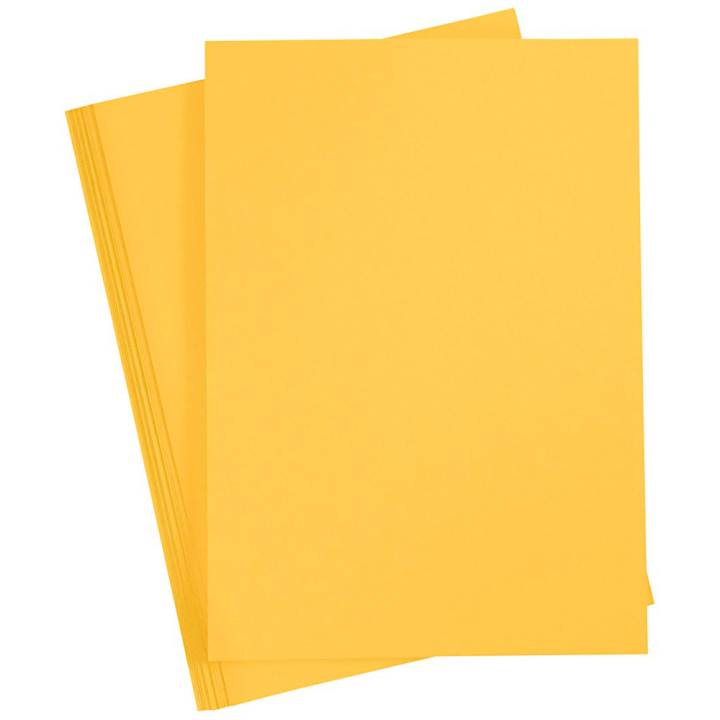 Gekleurd Papier Geel A4 180g 20 vellen in de groep Kids / Leuk en leerzaam / Knutselpapier & Tekenblok voor kinderen bij Voorcrea (130800)