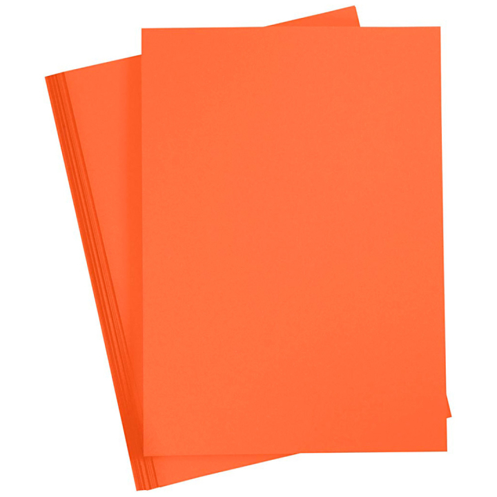 Gekleurd Papier Orange A4 180g 20 vellen in de groep Kids / Leuk en leerzaam / Knutselpapier & Tekenblok voor kinderen / Gekleurd papier voor kinderen bij Voorcrea (130801)