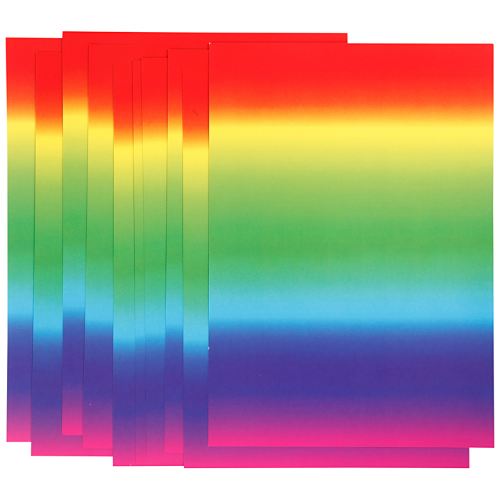 Gekleurd Papier Regenboog A4 180g 10 vellen in de groep Kids / Leuk en leerzaam / Knutselpapier & Tekenblok voor kinderen bij Voorcrea (130808)