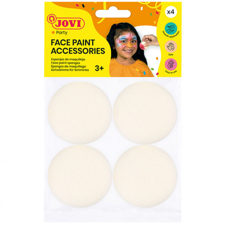 Make-up spons voor gezichtskleur 4-pack in de groep Kids / Knutselspullen en verf voor kinderen / Gezichtsverf bij Voorcrea (131275)