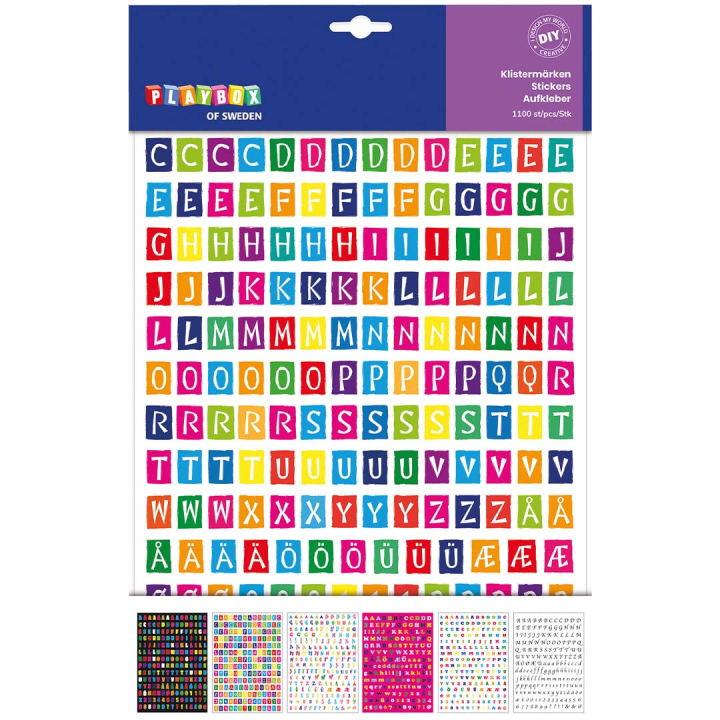Stickers bogstaver 6 ark in de groep Kids / Leuk en leerzaam / Stickers bij Voorcrea (131303)