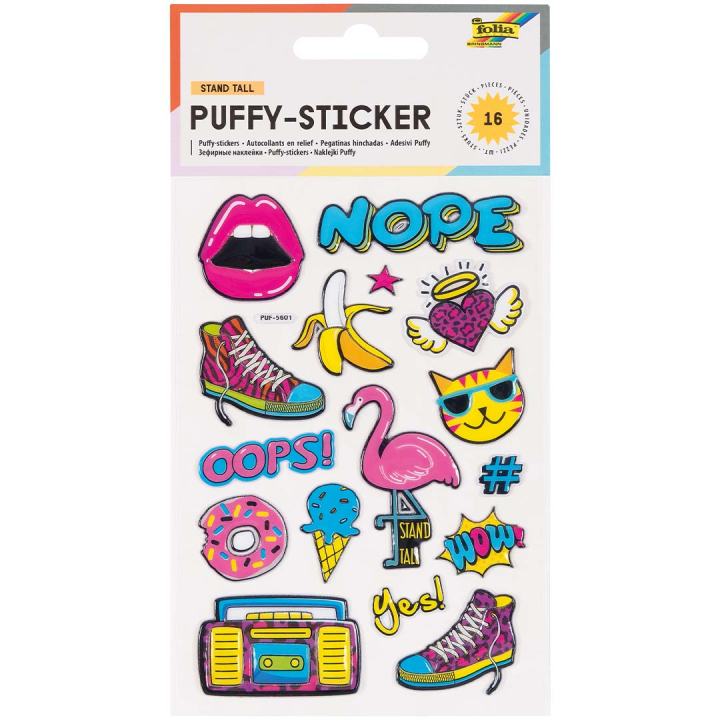 Zachte 3D Stickers Yeah 1 Vel in de groep Kids / Leuk en leerzaam / Stickers bij Voorcrea (131566)