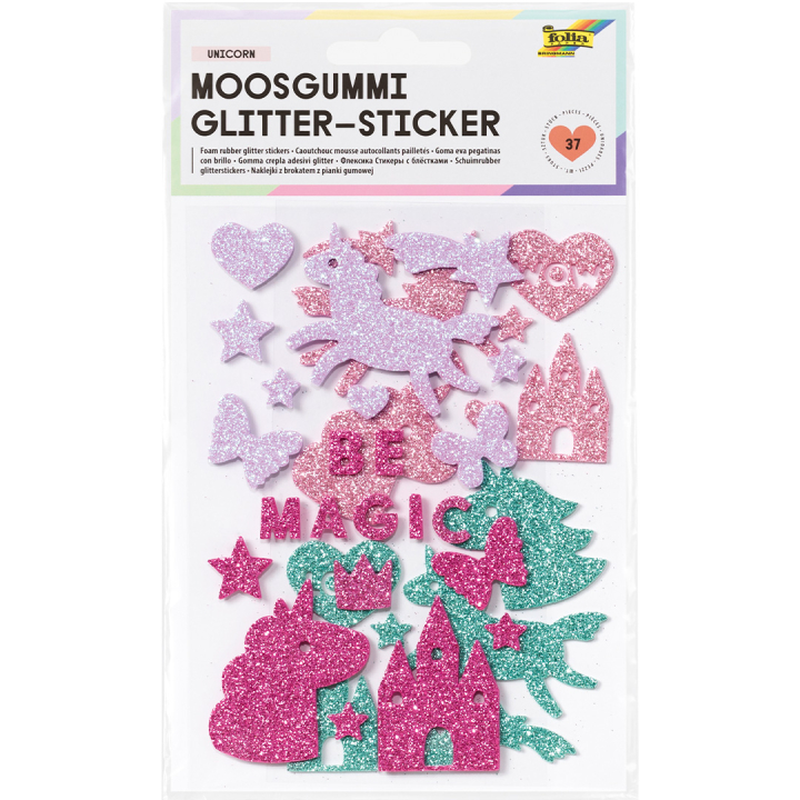 Schuimrubberen stickers Eenhoorn 2 Vellen in de groep Kids / Leuk en leerzaam / Stickers voor kinderen bij Voorcrea (131583)