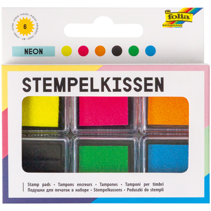 Inktkussens Neon 6-pack in de groep Creëren & Hobby / Hobbytoebehoren / Stempels bij Voorcrea (131605)