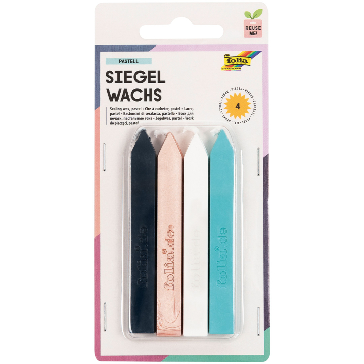 Zegelwas Pastel 4-pack in de groep Creëren & Hobby / Creëren / Vernis en Zegel bij Voorcrea (131613)