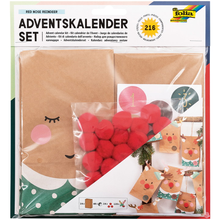 Papieren zakjes voor adventskalender Natuur 24-pack   in de groep Creëren & Hobby / Creëren / Knutselen en DIY bij Voorcrea (131664)