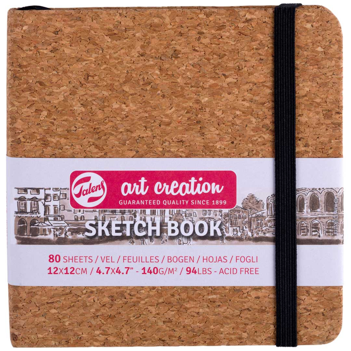 Sketchbook Cork 12x12 cm in de groep Papier & Blokken / Tekenblokken / Schetsboeken bij Voorcrea (131857)