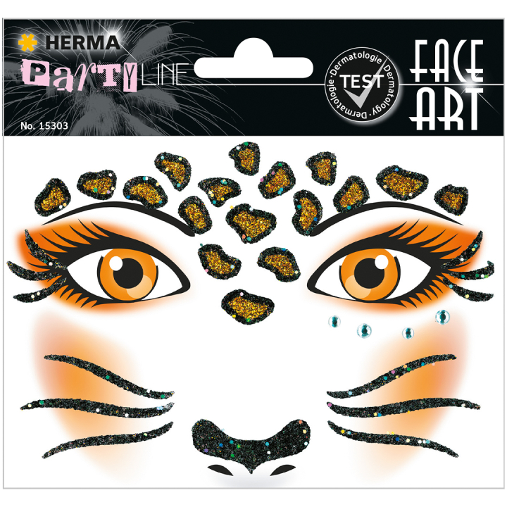 Face Art Stickers Luipaard in de groep Kids / Leuk en leerzaam / Stickers bij Voorcrea (131901)