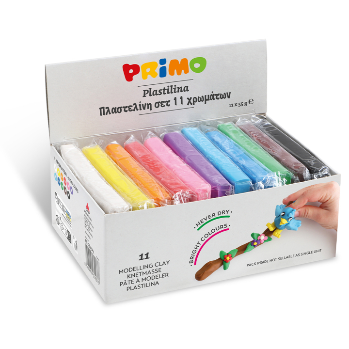 Plastelina Modelling clay 11-pack Start-set 55 g in de groep Kids / Knutselspullen en verf voor kinderen / Creëren met klei bij Voorcrea (132154)