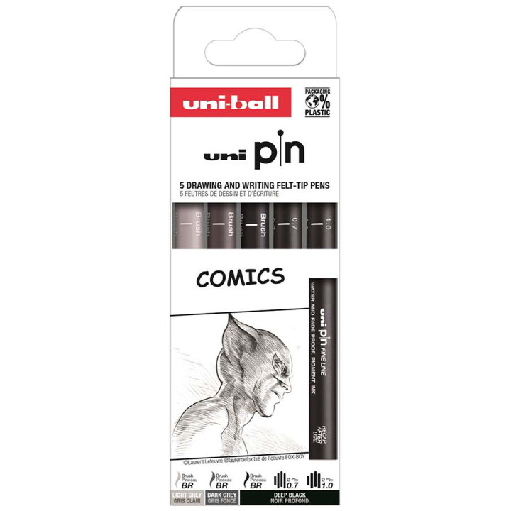 Pin Fineliner 5-set Comics in de groep Pennen / Schrijven / Fineliners bij Voorcrea (132732)