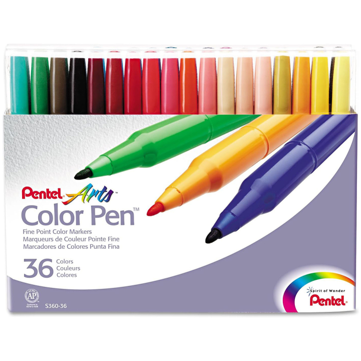 Color Pen Viltstiften 36-set in de groep Pennen / Kunstenaarspotloden en -stiften / Viltstiften bij Voorcrea (133078)