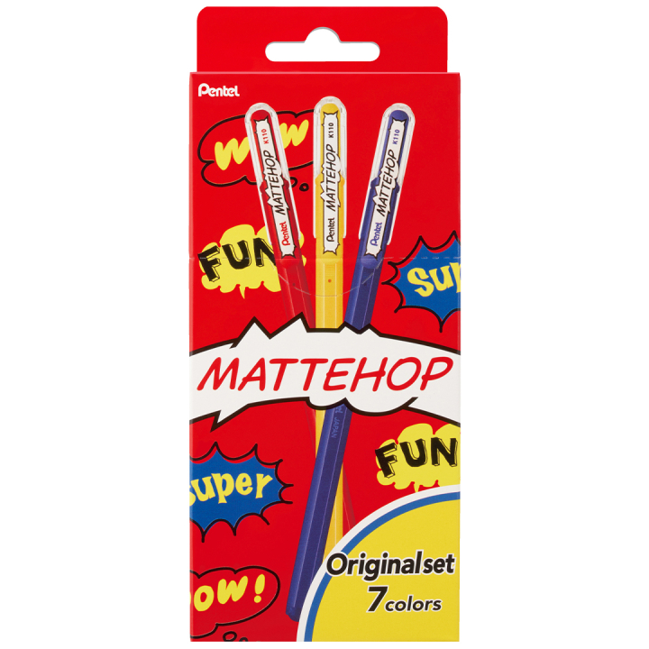 Mattehop Gelpen Original Colours 7 stuks in de groep Pennen / Schrijven / Gelpennen bij Voorcrea (133079)