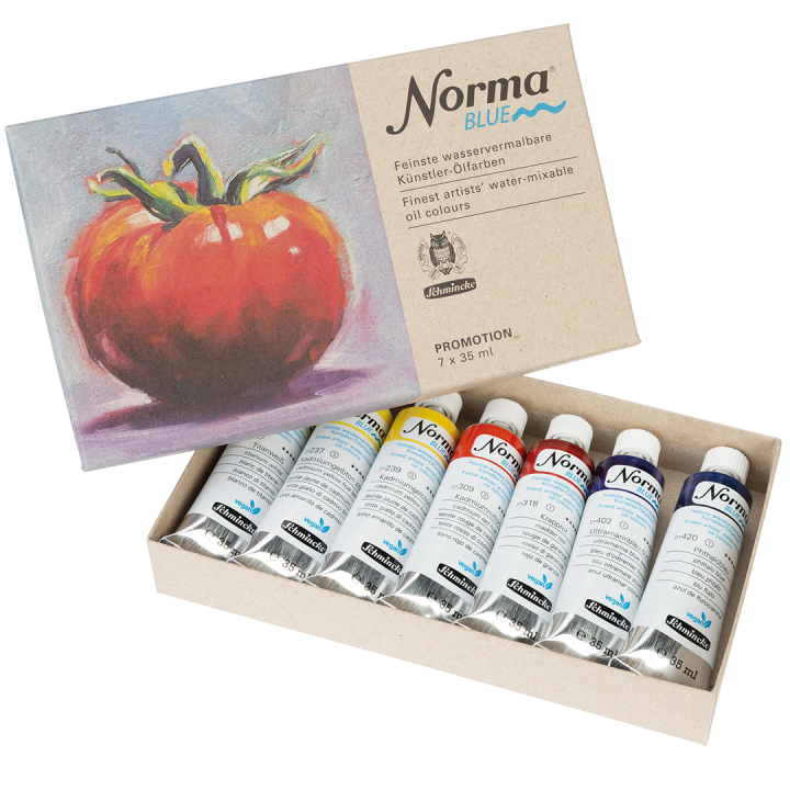 Norma Blue Olieverf 7x35 ml in de groep Kunstenaarsmateriaal / Kunstenaarsverf / Olieverf bij Voorcrea (133140)