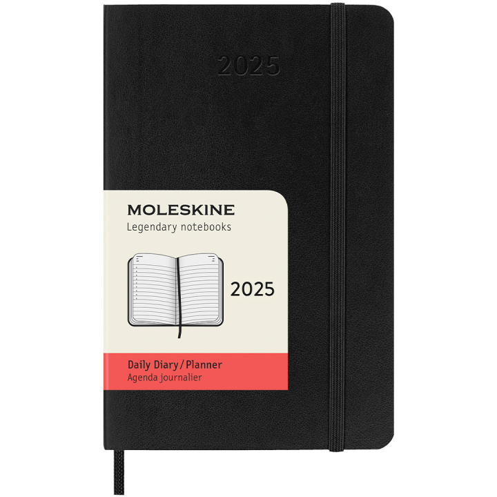 12M Daily Kalender 2025 Softcover Pocket Black in de groep Papier & Blokken / Kalenders en agenda's / 12 maanden agenda's bij Voorcrea (133771)