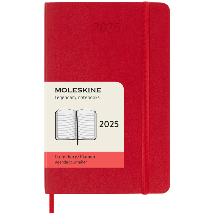 12M Daily Kalender 2025 Softcover Pocket Red in de groep Papier & Blokken / Kalenders en agenda's / 12 maanden agenda's bij Voorcrea (133774)