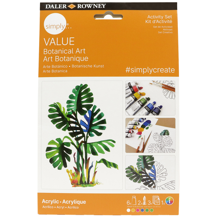 Simply Planten schilderen met acrylverf stap-voor-stap in de groep Kunstenaarsmateriaal / Kunstenaarsverf / Acrylverf bij Voorcrea (133866)