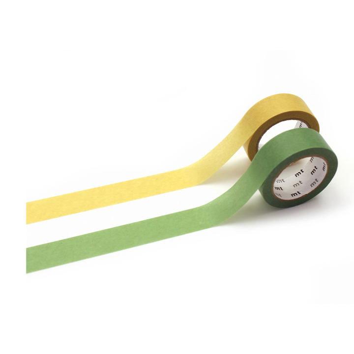 Washi-tape Pastel lemon × fresh green 2-pack in de groep Creëren & Hobby / Hobbytoebehoren / Washi Tape bij Voorcrea (134039)