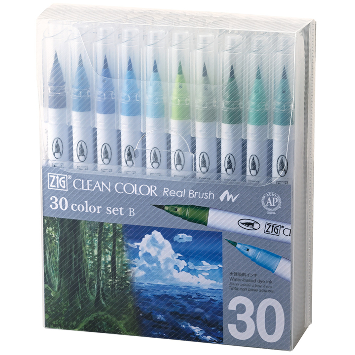 Clean Color Real Brush 30-set B in de groep Pennen / Kunstenaarspotloden en -stiften / Penseelstiften bij Voorcrea (134100)