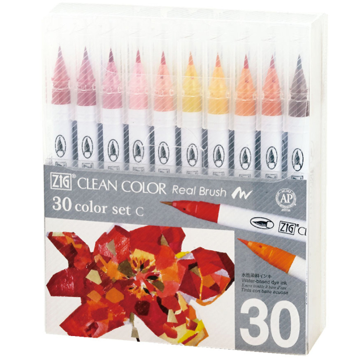 Clean Color Real Brush 30-set C in de groep Pennen / Kunstenaarspotloden en -stiften / Penseelstiften bij Voorcrea (134101)