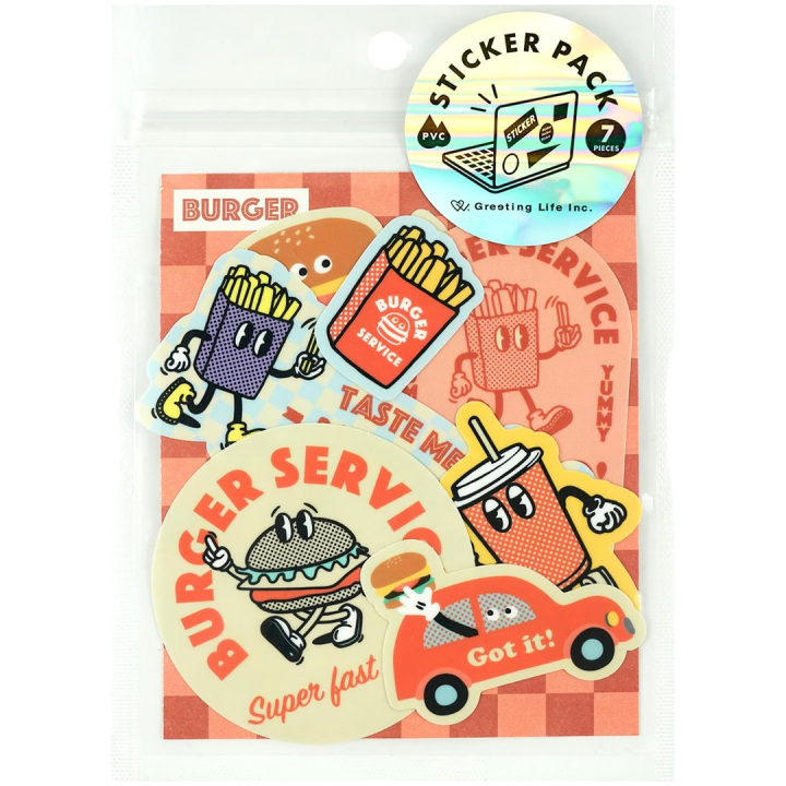 Sticker pack Burgers in de groep Creëren & Hobby / Creëren / Stickers bij Voorcrea (134457)