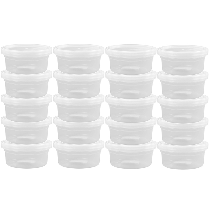 Plastic pot met deksel 125ml 20-pak in de groep Kunstenaarsmateriaal / Kunstenaarstoebehoren / Gereedschap en toebehoren bij Voorcrea (134604)