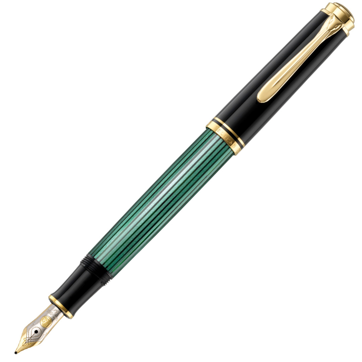 Souverän M400 Vulpen Black/Green in de groep Pennen / Fine Writing / Vulpennen bij Voorcrea (134762_r)